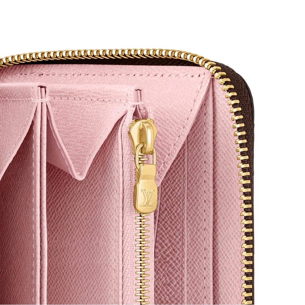 Louis Vuitton Zippy Wallet M41894 LV monogram brown leather with pink interior - Picture 9 of 9